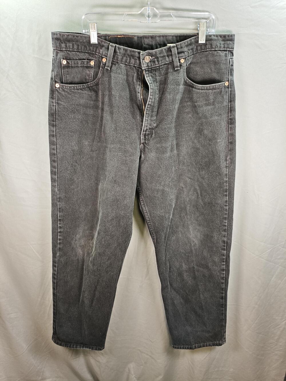Vintage Levis 550 Jeans Mens 40x30 Black Relaxed Fit Tapered Denim USA 90s